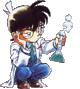 Detective Conan swirling a potion around